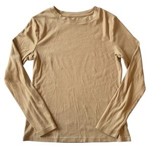 A New Day Ribbed Tan Long Sleeve Top